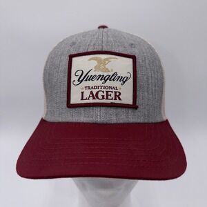 Yuengling Hat Trucker Mesh Snapback Men's Adjustable Gray Red Lager